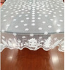 Christmas lace table cloth snowflakes elk tabletop Santa Claus cross -border supply manufacturers compiled table towel white