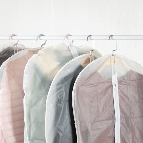 Washable peva clothing dust bag transparent suit dust cover coat hanging bag dust bag clothing storage bag