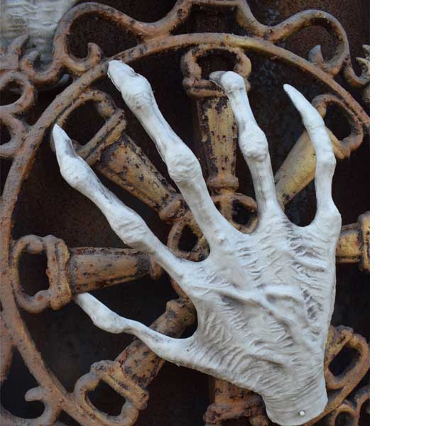 Productos explosivos transfronterizos brujas mano esqueleto mano hueso órgano de casa embrujada habitación secreta bar decoración adornos de hechizo fuente directa
