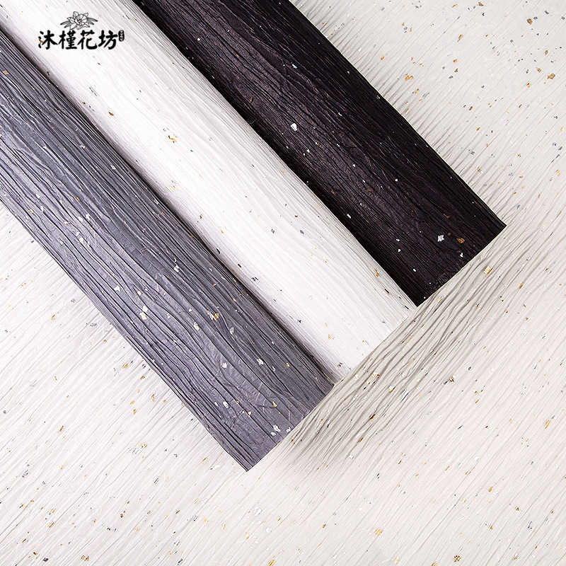 鲜花包装纸 百折纸手工皱纹包花纸花店包装花diy材料 花束包装纸