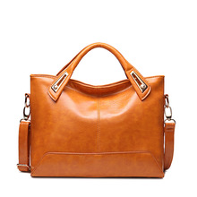 2023秋冬新款时尚潮流女包油蜡皮女式单肩斜挎手提包包批发女皮包