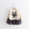 Fleece dress with bow, Aliexpress, Amazon, children's clothing, floral print