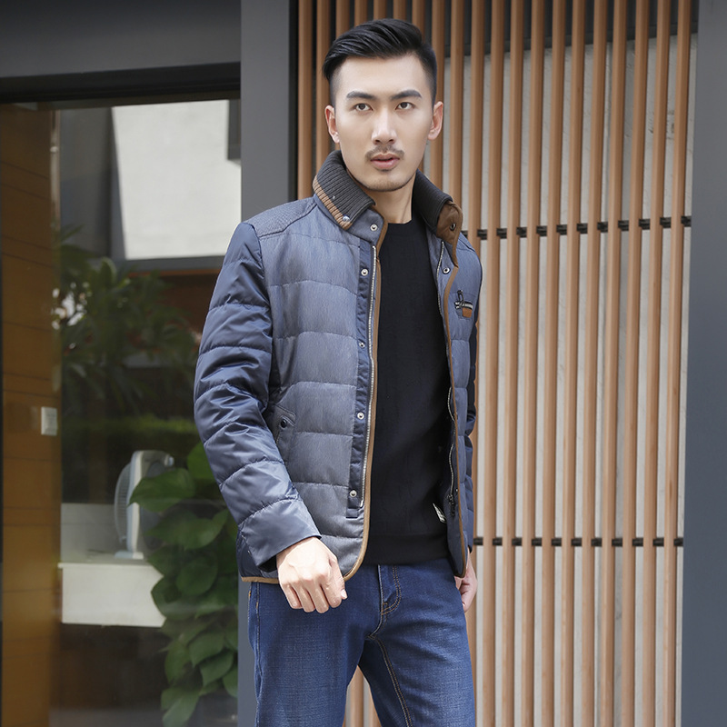 Short velvet casual down jacket
