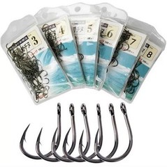 Pacific Rim-Attached Chiyu Maruse Hook with Barbs, Fishhook with Loop, 100-Piece Bulk-Pack for Wholesale Fishing Gear