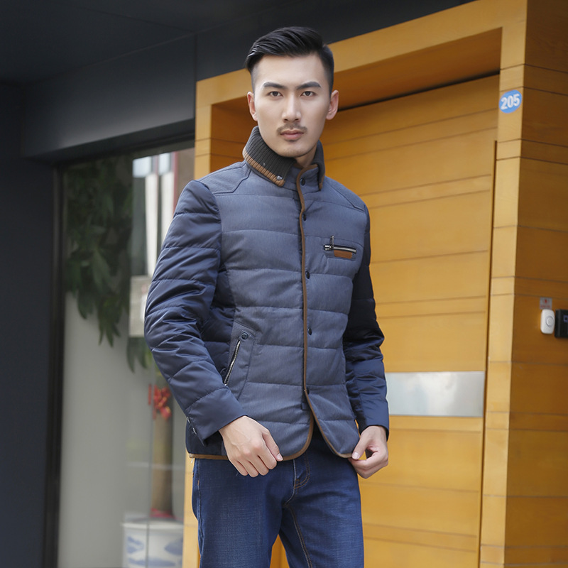 Short velvet casual down jacket