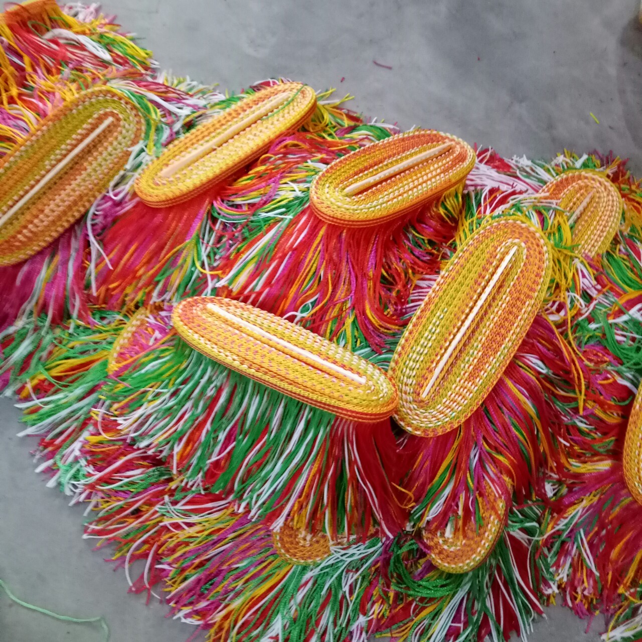 五彩排须流苏 支持各种尺寸选择 实力源头厂家9cm流苏