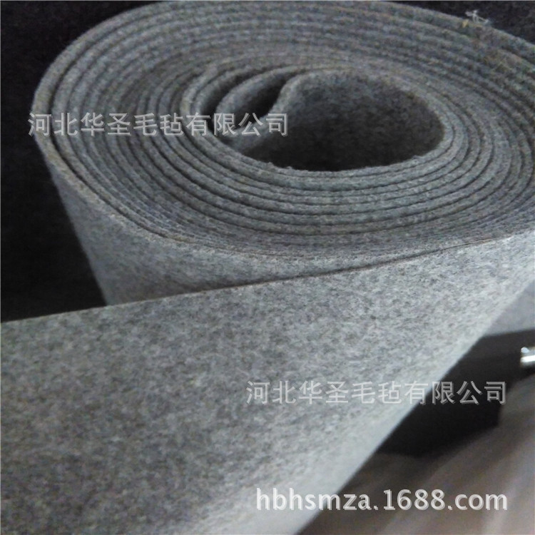 厂家供3mm黑白花灰烟灰毡布 中灰深灰宠物窝垫材料保暖针刺无纺布