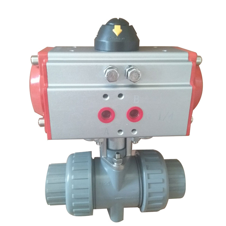 现货供应 气动承插式球阀 耐腐蚀塑料气动球阀 气动塑料球阀批发