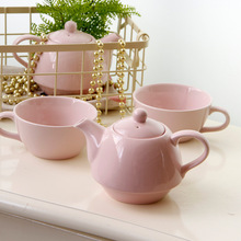 创意欧式陶瓷粉色女式单人下午茶具套装咖啡壶具花茶壶一壶一杯