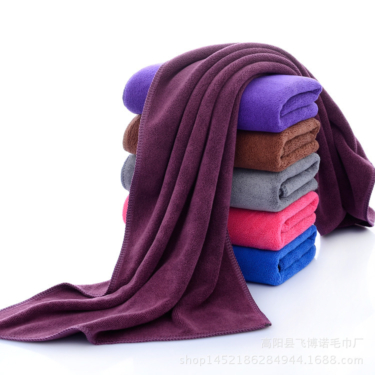 Gaoyang towel factory wholesale fiber large bath towel dark beauty towel car towel embroidered logo Gaoyang towel factory wholesale fiber large bath towel dark beauty towel car towel embroidered logo