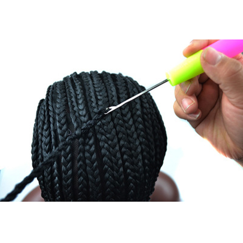 Comercio exterior pequeña trenza extensión del pelo neto peluca tapa de malla cubierta de la cabeza de la trenza cubierta de la cabeza trenza sucia pequeña trenza peluca pelo neto al por mayor