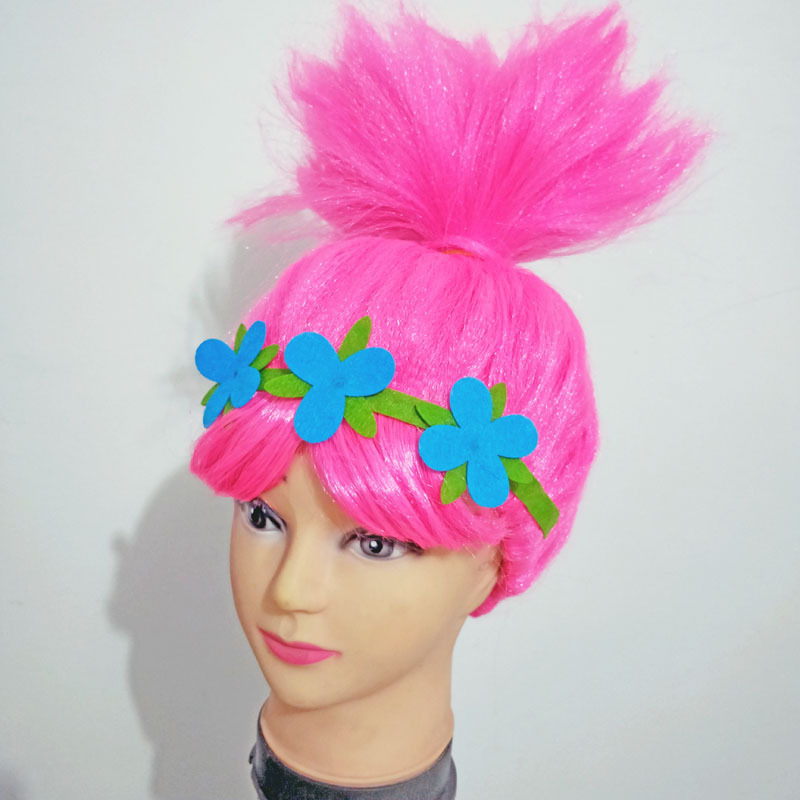 Trolls Flame Wig Magical Adventure Trolls Magic Elves Children's Cartoon Cosplay Magic Elves Character