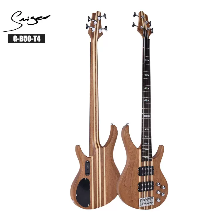 四弦吉他电贝司 实木拼接bass G-B50-T4 沙比利枫木24品贝斯厂家