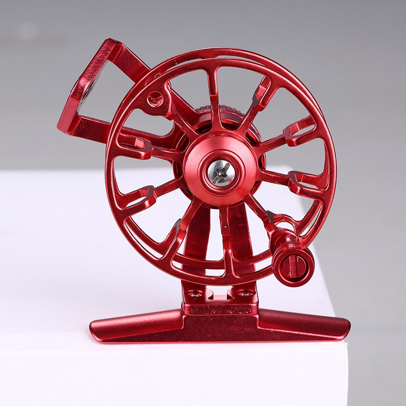 Toda la rueda de balsa de aleación de aluminio rueda bobinadora rueda de pesca con mosca rueda delantera carrete de pesca pescado rueda de pesca engranaje de pesca fábrica al por mayor