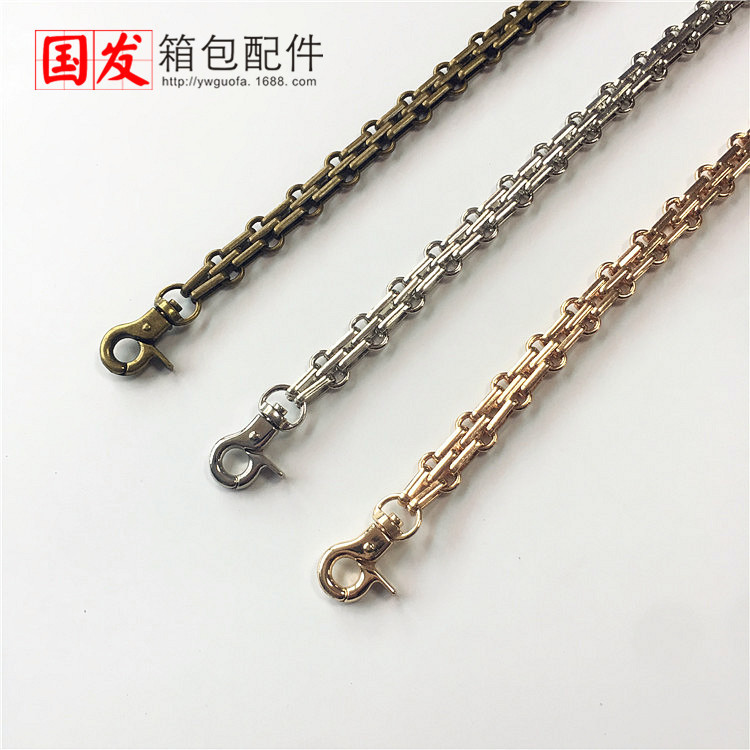 25cm de tres filas de cadena con doble botón de langosta bronce dorado plata cadena pulsera cadena corta   0665