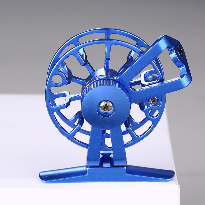 Toda la rueda de balsa de aleación de aluminio rueda bobinadora rueda de pesca con mosca rueda delantera carrete de pesca pescado rueda de pesca engranaje de pesca fábrica al por mayor