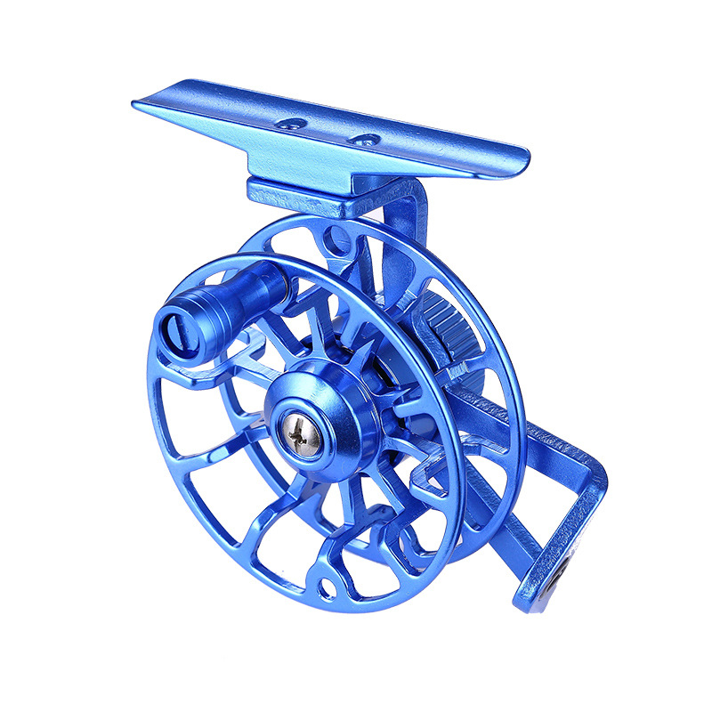 Toda la rueda de balsa de aleación de aluminio rueda bobinadora rueda de pesca con mosca rueda delantera carrete de pesca pescado rueda de pesca engranaje de pesca fábrica al por mayor