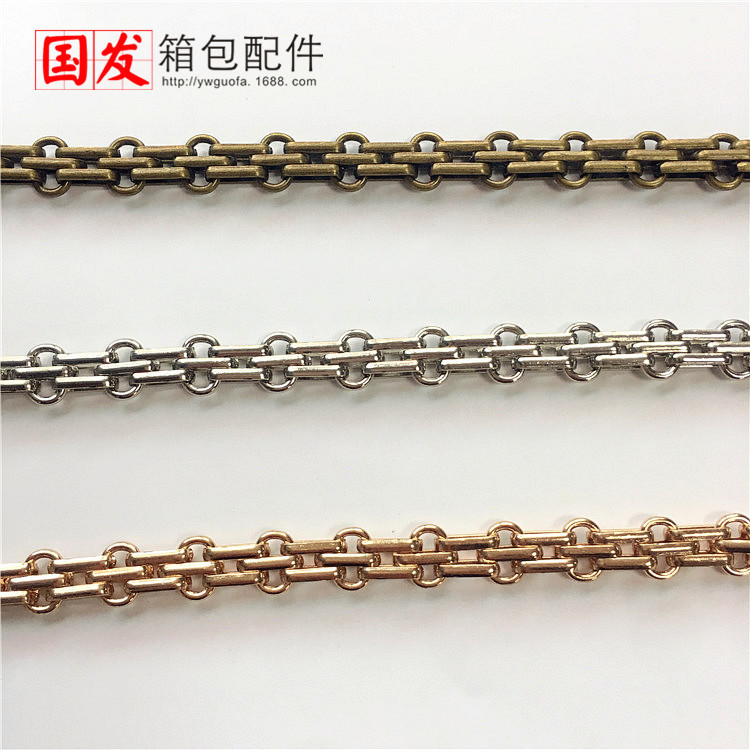 25cm de tres filas de cadena con doble botón de langosta bronce dorado plata cadena pulsera cadena corta   0665