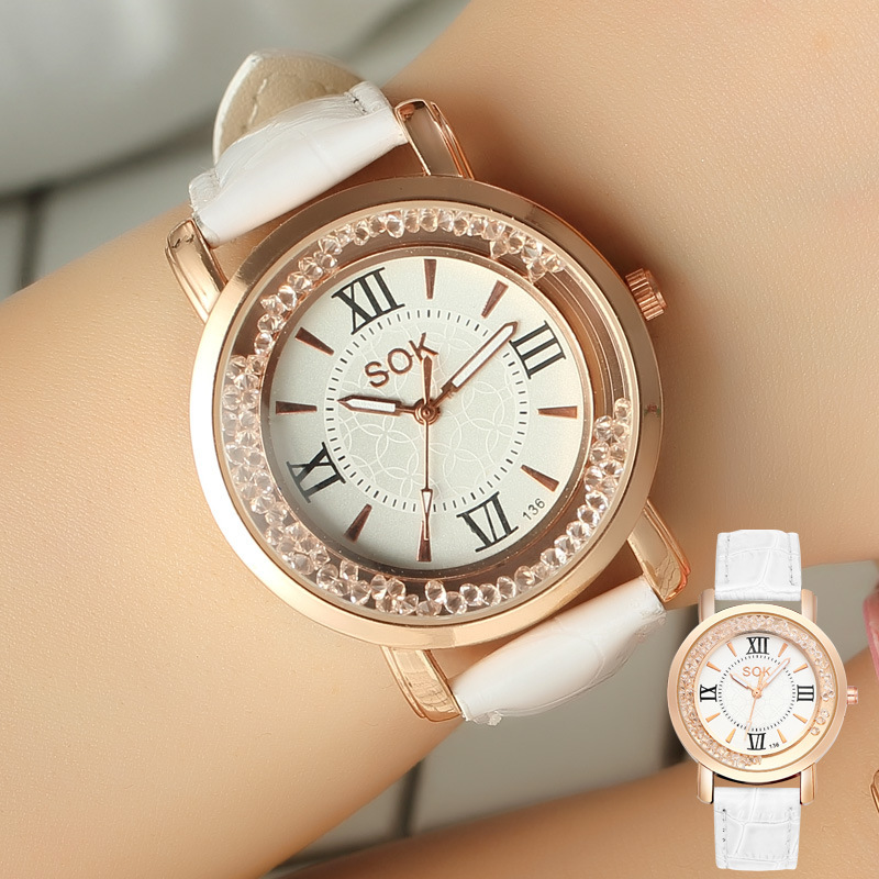 Women's watch mobile rhinestone quartz watch Korean fashion student belt watch women's wholesale
