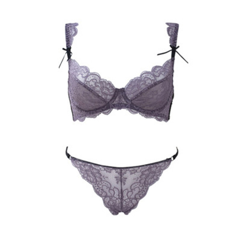 Thin Padless Lace Women's Bra Set Underwear Bra 9169