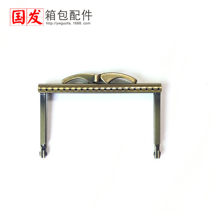 10.5CM cuadrado lisa pie de barrera paparazzi cabeza oro cartera clips