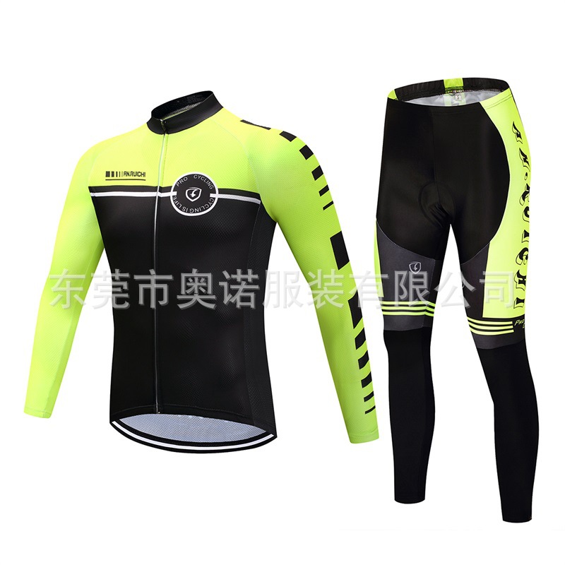 Ono 2025 New Thin Black and Green Sweat-Wicking Breathable Long-Sleeved Cycling Suit Suit Roller Skating Suit Downhill Suit Wholesale