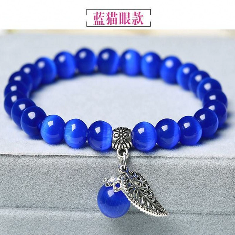 Cat's Eye Bead Bracelet, women's ethnic-style crystal bracelet, assorted colors