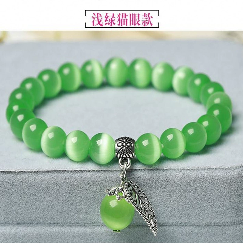 Cat's Eye Bead Bracelet, women's ethnic-style crystal bracelet, assorted colors