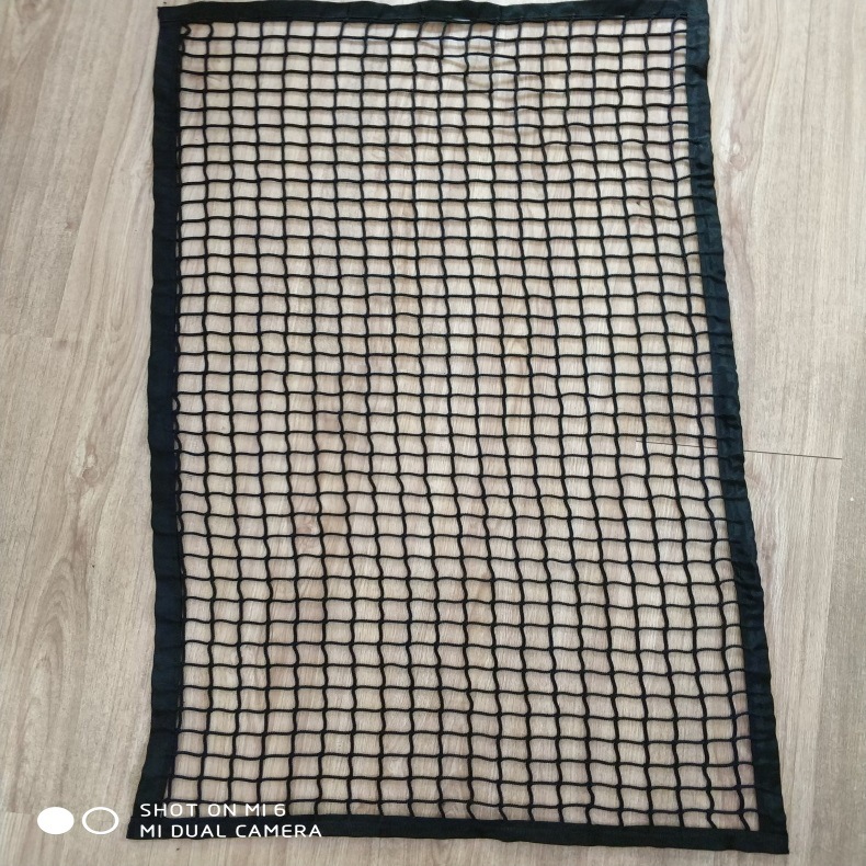 Suministrado directamente por el fabricante, red de cubierta para el compartimento trasero de camionetas, red colgante para estantes de supermercados y almacenes logísticos, red protectora, plegable para uso en automóviles.