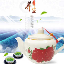 功夫茶泡茶陶瓷茶壶 白地水壶大号中号过滤泡茶茶壶单壶酒店茶具