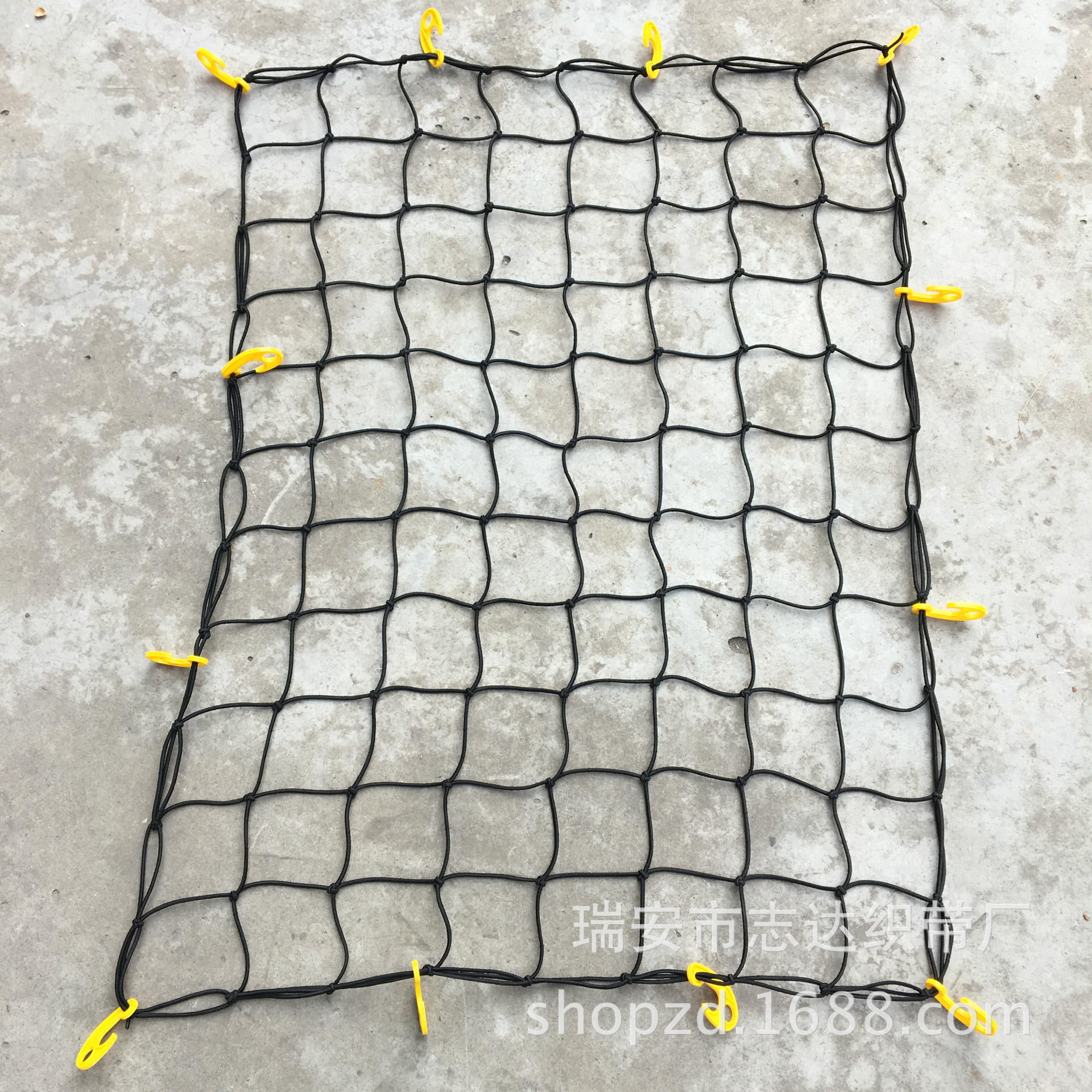 出口热款5MM粗 乳胶120x90cm汽车车顶行李网超轻500G 越野车置物