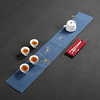 Double-sided tea set with accessories, new collection, hand painting, cotton and linen