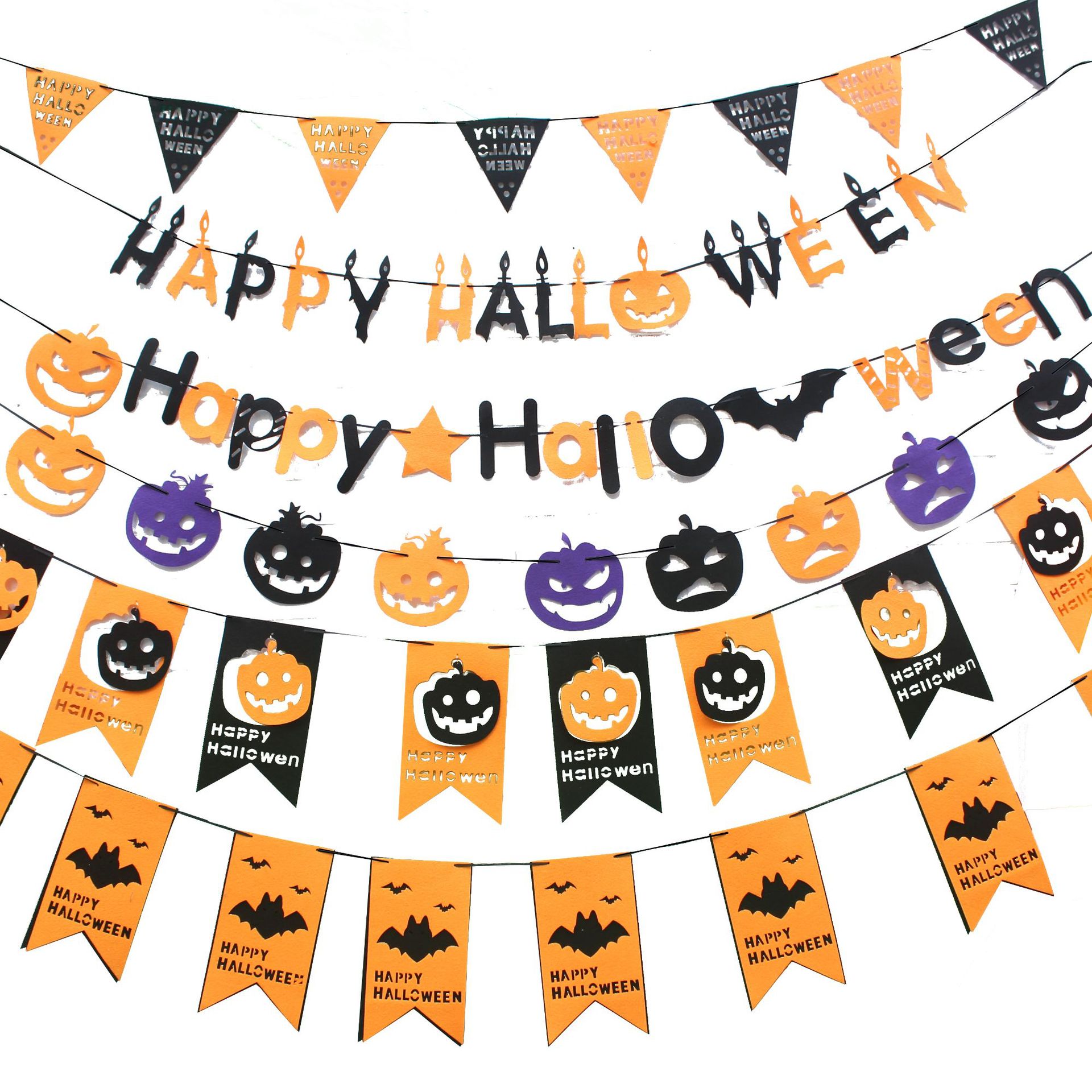 Decoraciones de letras de Halloween, pancartas, guirnaldas, decoración para bares y KTV, artículos para fiestas, pancartas de Halloween, calabazas.