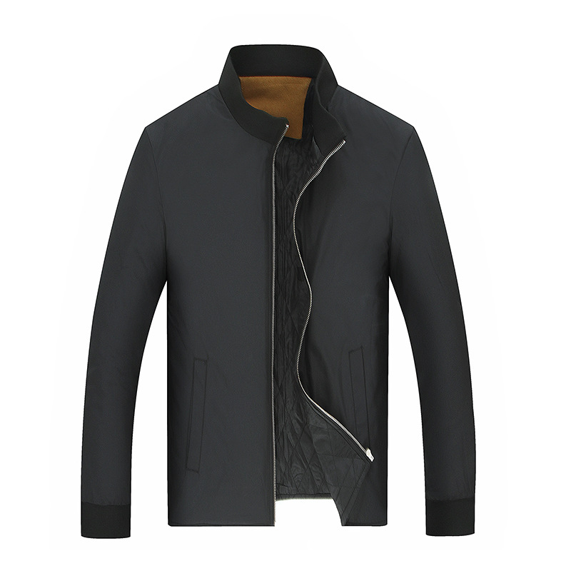 Conjunto de dos piezas de abrigo de invierno cálido de talla grande para hombre, abrigo largo informal de lana para hombres corpulentos, gabardina gruesa para ropa exterior