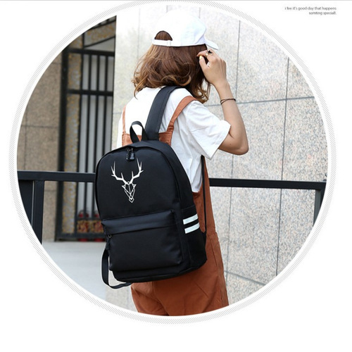 Luminous Double Shoulder Bag for Men, Advanced and Casual Canvas School Bag for College Students and High School Students, Large Capacity Travel Backpack