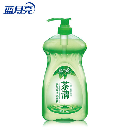 Blue Moon Tea Cleaning Detergent 1kg*4 High-efficiency Oil Removal Food-Safe Warm and Large Bottle Fruit and Vegetable Tableware Cleaner