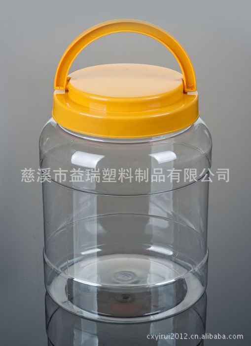 高级手提塑料瓶3000G 透明瓶 蜂蜜瓶 酱菜瓶 果肉瓶(K6)
