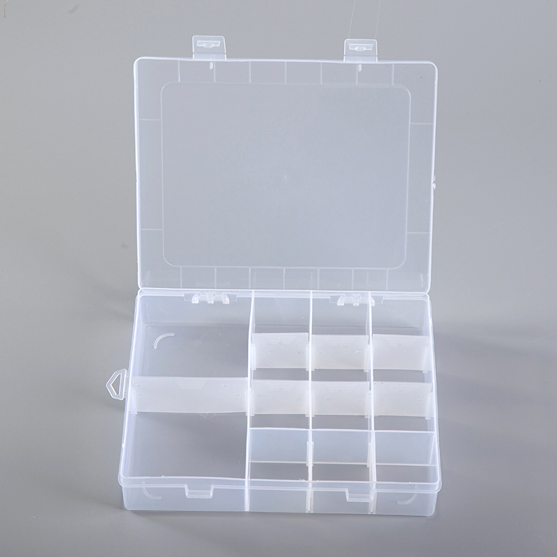 14格多格可拆透明塑料盒 储物盒 化妆首饰盒 收纳工具盒