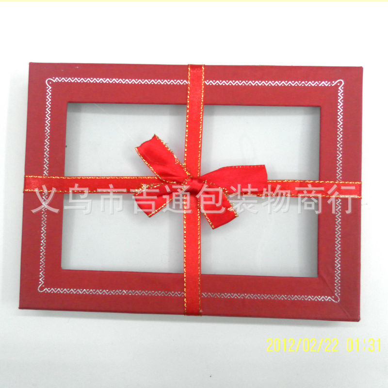 饰品项链蝴蝶结包装盒 牛皮白卡烫金纸盒 礼品盒