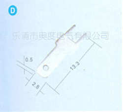 现货销售DJ610-2.8-2，双脚线路板插片端子