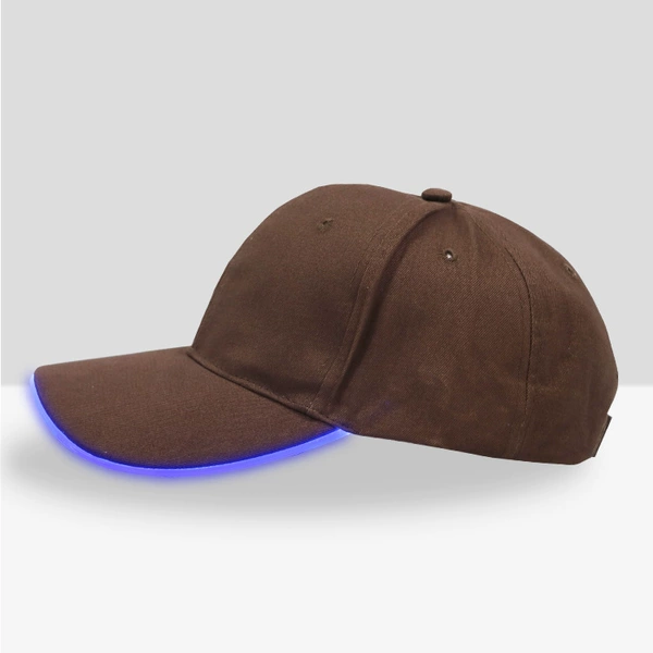 Brown hat blue light