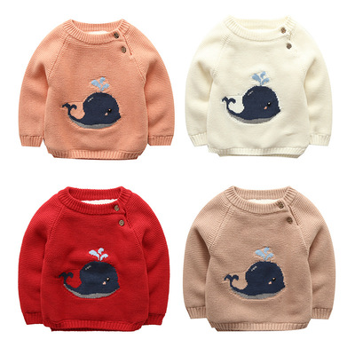children Winter clothes Korean Edition new pattern Boy girl Plush thickening sweater baby knitting Socket Cotton clothing Base coat