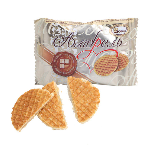 Russian Akontra Cookies A46 Wafer-Filled Breakfast Snacks, Drop-Shipping 408g