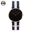 Japanese quartz waterproof watch for leisure, 40mm, simple and elegant design