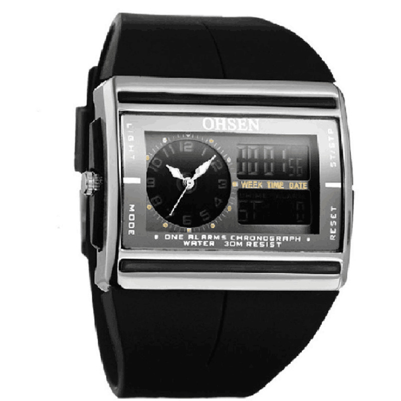 Authentic OHSEN/Aosheng Shuangxian Men's Outdoor Sports Multifunctional Mountaineering Electronic Student Creative Trendy Men's Watch