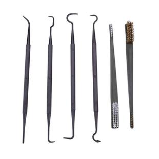 Wire brush double-headed nylon tube brush hook cleaning brush 2 brushes +4 hooks