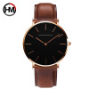 Japanese quartz waterproof watch for leisure, 40mm, simple and elegant design