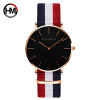 Japanese quartz waterproof watch for leisure, 40mm, simple and elegant design