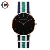 Japanese quartz waterproof watch for leisure, 40mm, simple and elegant design