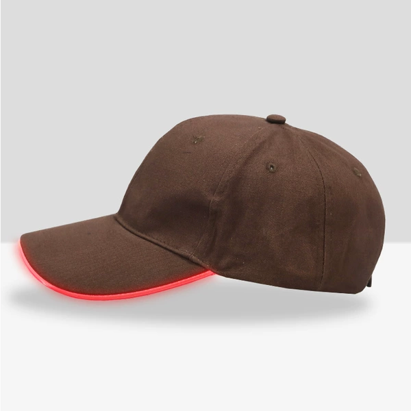 Brown hat red light